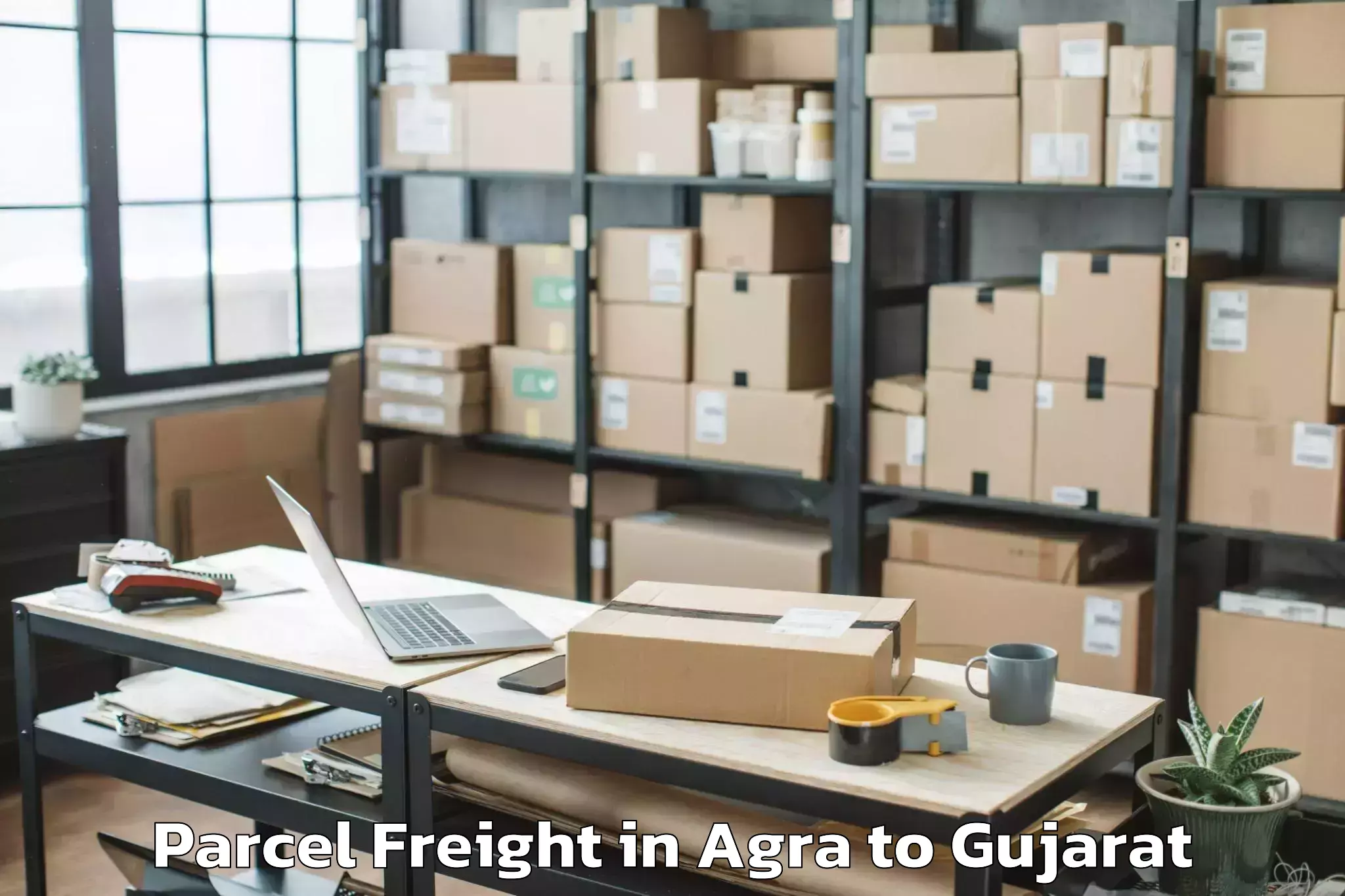 Efficient Agra to Khambhaliya Parcel Freight